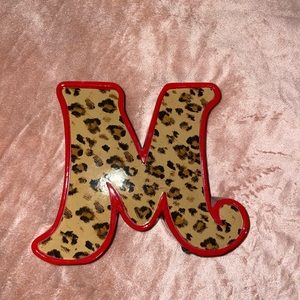 Letter M Shelf Decor Desk Decor Dresser Decor Cheetah Print Y2K Retro Decor
